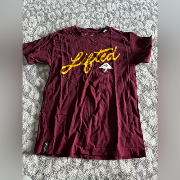 Lrg Other - burgundy lrg script tee